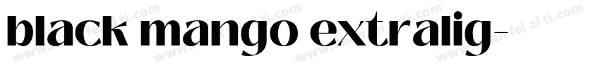 black mango extralig字体转换